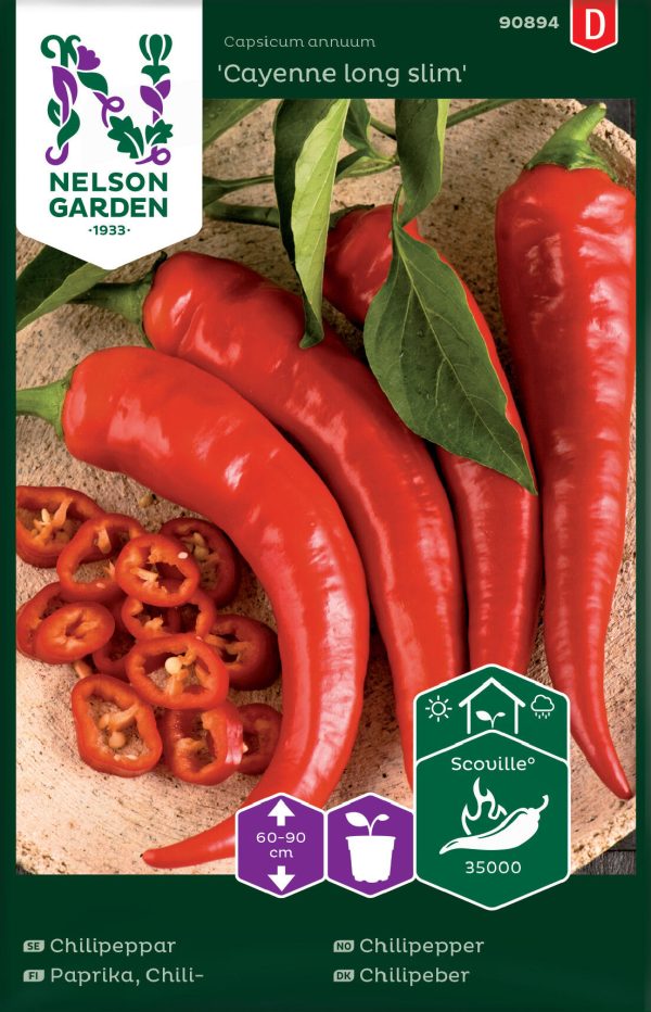 Chilipeppar, Cayenne Long Slim Online