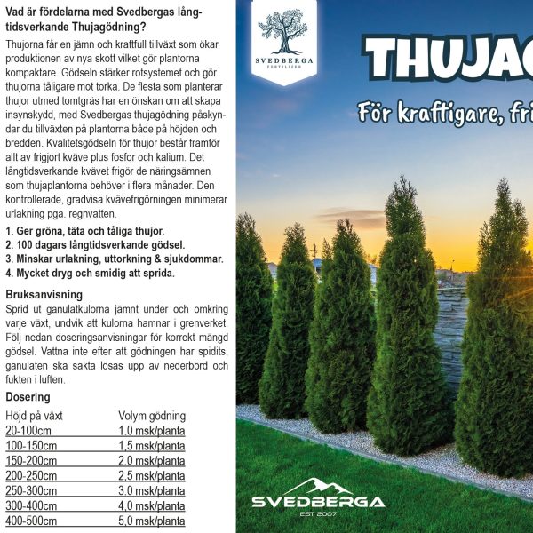 Thujagödning 6 kg, Fraktfri. For Discount