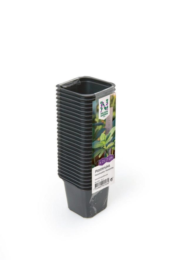 Plastkruka 7 cm fyrkantig, 25 st HD Online Hot Sale